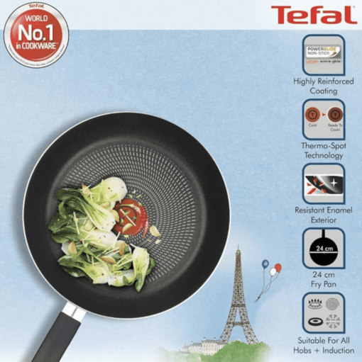 Tefal Paris Edition Non-Stick Aluminium Frying Pan, 1.6 Liters/24 cm, Beige - Image 3